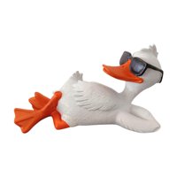 Ioensy - Estatua De Pato De Resina Para Jardín, Ideal Como Regalo De Jardinería, Para Patio, Porche.