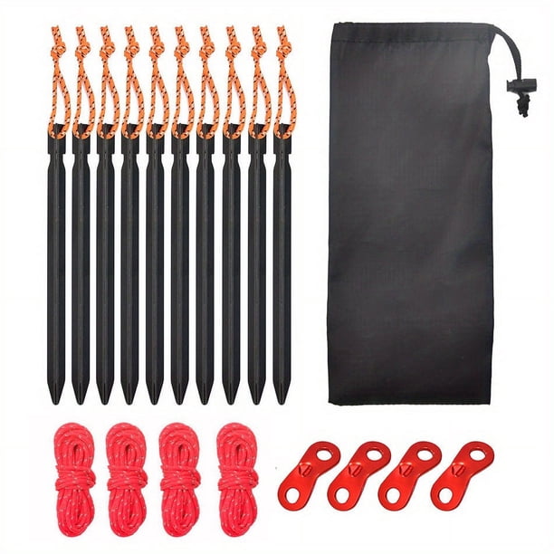 Outdoor Camping Tent Stakes, Aluminum Alloy Tent Stakes, Ground Camping Tent Peg Portable Stakes Tent Nail For Backpacking Tent, Footprint, Camping Trap, Outdoor Canopy, Beach, Garden