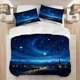 thumbnail image 1 of Winter Starry Sky Snow Town Pattern Set Soft and Comfortable Bedding Set, 1 of 5