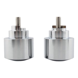 Magideal - 2 Piezas Tapas De Extremo De Empuñaduras De Manillar De Motocicleta Extremos De Manillar Tapas De Tapones De Extremo De Manillar Fáciles De Instalar P Plata