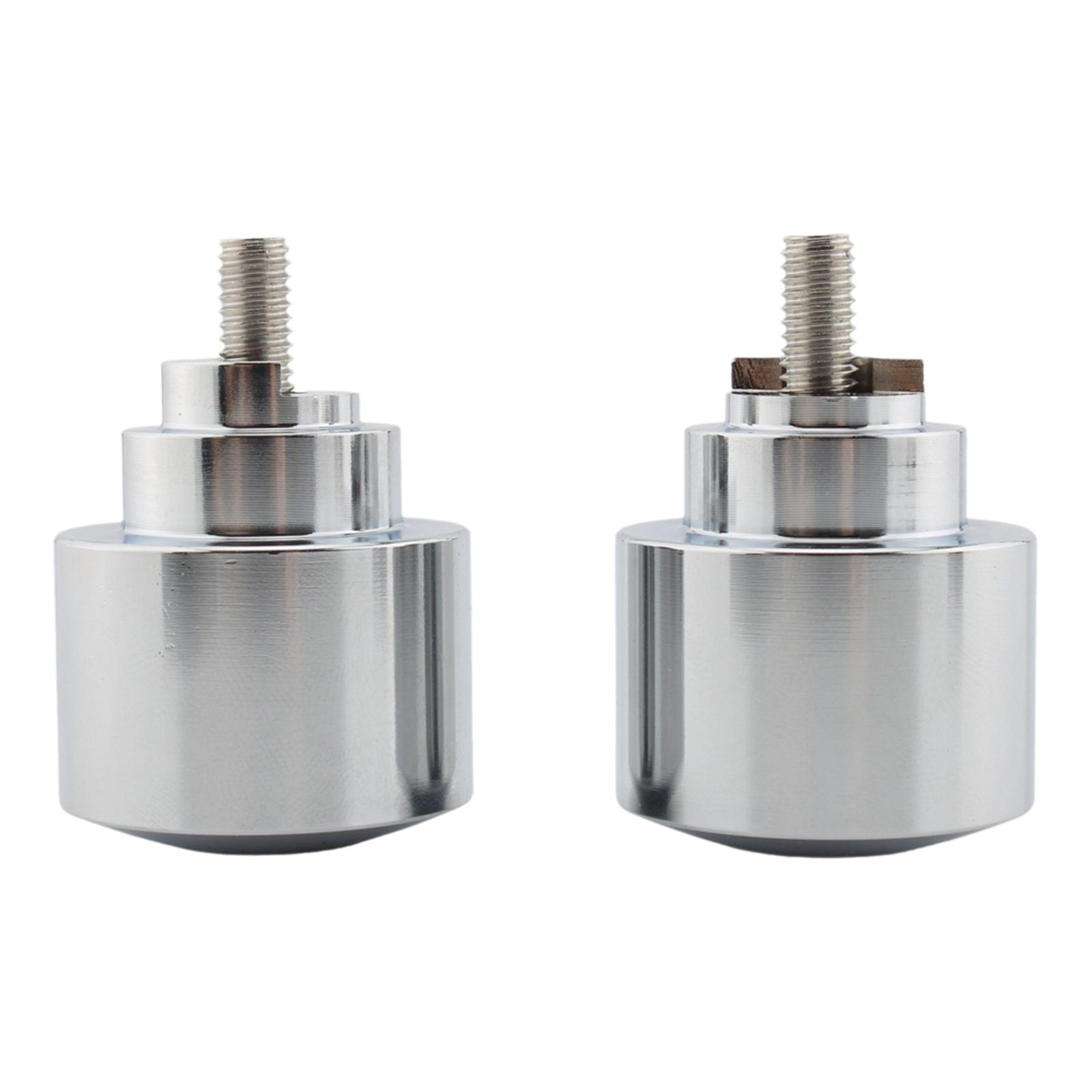 Magideal - 2 Piezas Tapas De Extremo De Empuñaduras De Manillar De Motocicleta Extremos De Manillar Tapas De Tapones De Extremo De Manillar Fáciles De Instalar P Plata