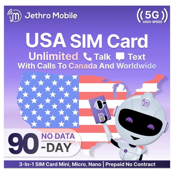 Plan para celular Jethro Mobile de 3 meses con llamadas y mensajes ilimitados