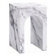thumbnail image 1 of Mesa Auxiliar Benzara Ritzy Mármol Blanco Piedra Artificial Arco 30 cm, 1 of 5