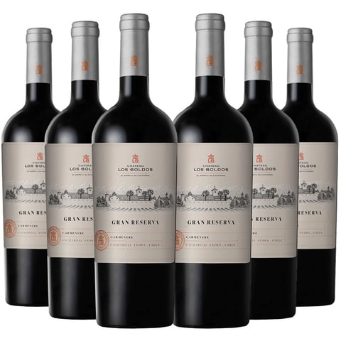 Los Boldos - 6 Vinos Gran Reserva Carmenere, 750 Ml, 14%