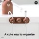 thumbnail image 2 of Botones magnéticos para gestión de cables elago LINE Friends Brown, 2 of 8