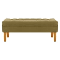 Bodevir - Banqueta Wood 2C Felpa 04 Verde Musgo