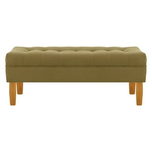 Bodevir - Banqueta Wood 2C Felpa 04 Verde Musgo