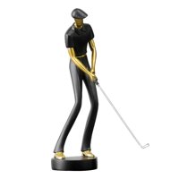 Bothyi - Figura De Golf, Regalo Decorativo Creativo Para El Hogar, Manualidades Para El Hogar, Regalo Para Amantes Del Golf, Color Negro C