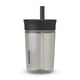 thumbnail image 1 of Vaso Owala Kids de plástico sin BPA, 450 ml, con pajita negra y gris, 1 of 3
