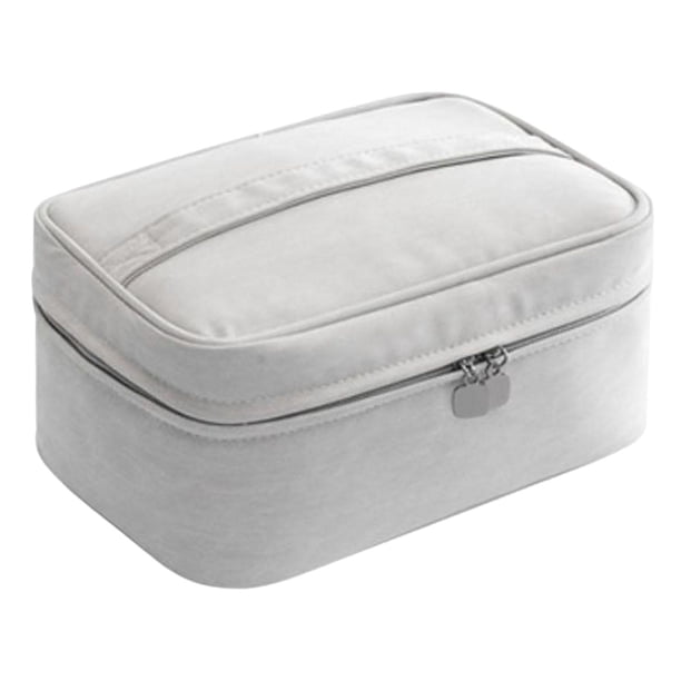 Bolsa de Maquillaje, con Bolsa Desmontable con Soporte para Brochas, Bolsa de Almacenamiento, Bolsa de Cosméticos Impermeable para Sombra de Ojos, Col , Gris