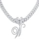 thumbnail image 1 of Stylish Hip Hop Cuban Butterfly Necklace with White Letter Initials, 1 of 5