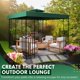 thumbnail image 2 of Cubierta de Reemplazo para Toldo de Gazebo Flexzion 8x8 Impermeable Verde, 2 of 9