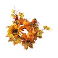 Magideal - Corona Artificial Con Forma De Vela, Corona De Otoño Para Festivales, Salas De Estar Y Casas De Campo.