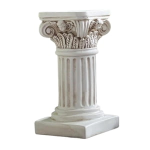 Magideal - Estatua De Pilar Romano Pedestal De Resina Candelabro Soporte Estatuilla Escultura Habitación Comedor Fiesta Cocina Diseño Paisaje Decoraciones