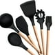 thumbnail image 1 of Set De Utensilios De Silicona Y Madera Para Cocina Negro, 1 of 3