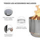 thumbnail image 4 of Brasero sin Humo Brann Acero Inoxidable 304 L + Acc / 50 cm - Plateado, 4 of 5