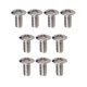 thumbnail image 5 of 10pcs 5 vías interruptor de guitarra de 3 vías tornillos fijos tuercas de reemplazo de guitarra plateadas, 5 of 5