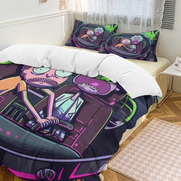 Rick And Morty 3-Piece Bedding Set Soft Warm And Comfortable Bed Set