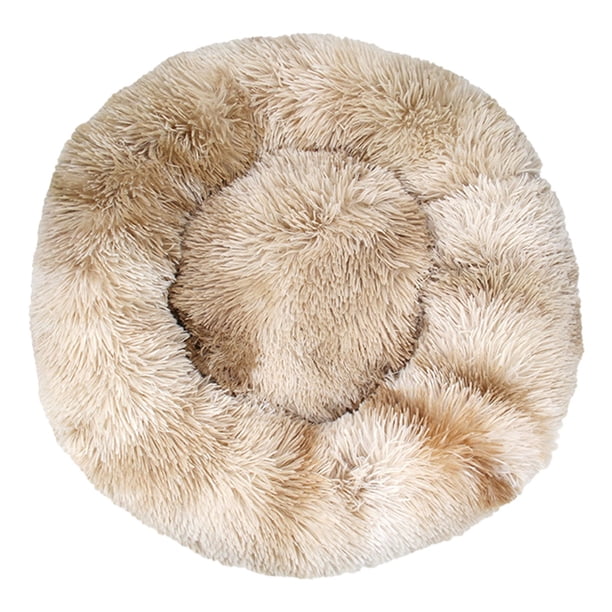 Cama de peluche para mascotas, cama redonda con forma de donut para perros pequeños, suave y relajante para perros y gatos, cómoda cama para gatos, diámetro exterior de 40 cm