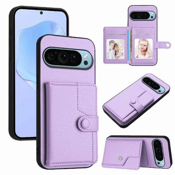 FOXDOCK Funda para Google PIXEL 9 con Bloqueo RFID - Diseño Elegante con Cierre de Botón