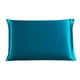 thumbnail image 1 of PiccoCasa Funda de Almohada de Seda de 19 Momme para Almohada de Viaje, Azul Pavo Real, 14"x20", 1 of 6