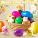 thumbnail image 3 of Huevos de Pascua con mini peluches de animales para niños, 3 of 7