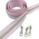 thumbnail image 1 of Bobina de nailon metálico Zippers Leekayer #5, 10 m, rosa, con 25 deslizadores, 1 of 9