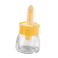 Magideal - Dispensador De Especias, Bote De Cocina, Tarro De Condimentos A Prueba De Fugas Con Tapa Y Cuchara, Contenedor De Almacenamiento Pequeño, Caja De Cond Amarillo
