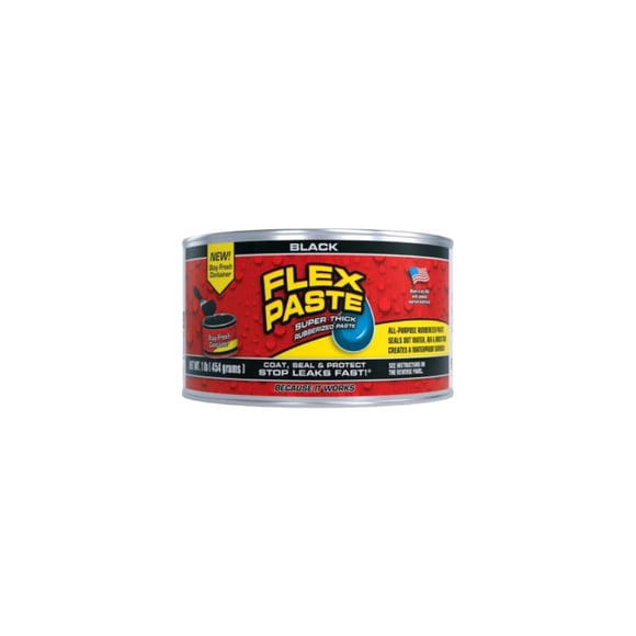 Pasta flexible impermeable y pintable, negro, medio cuarto