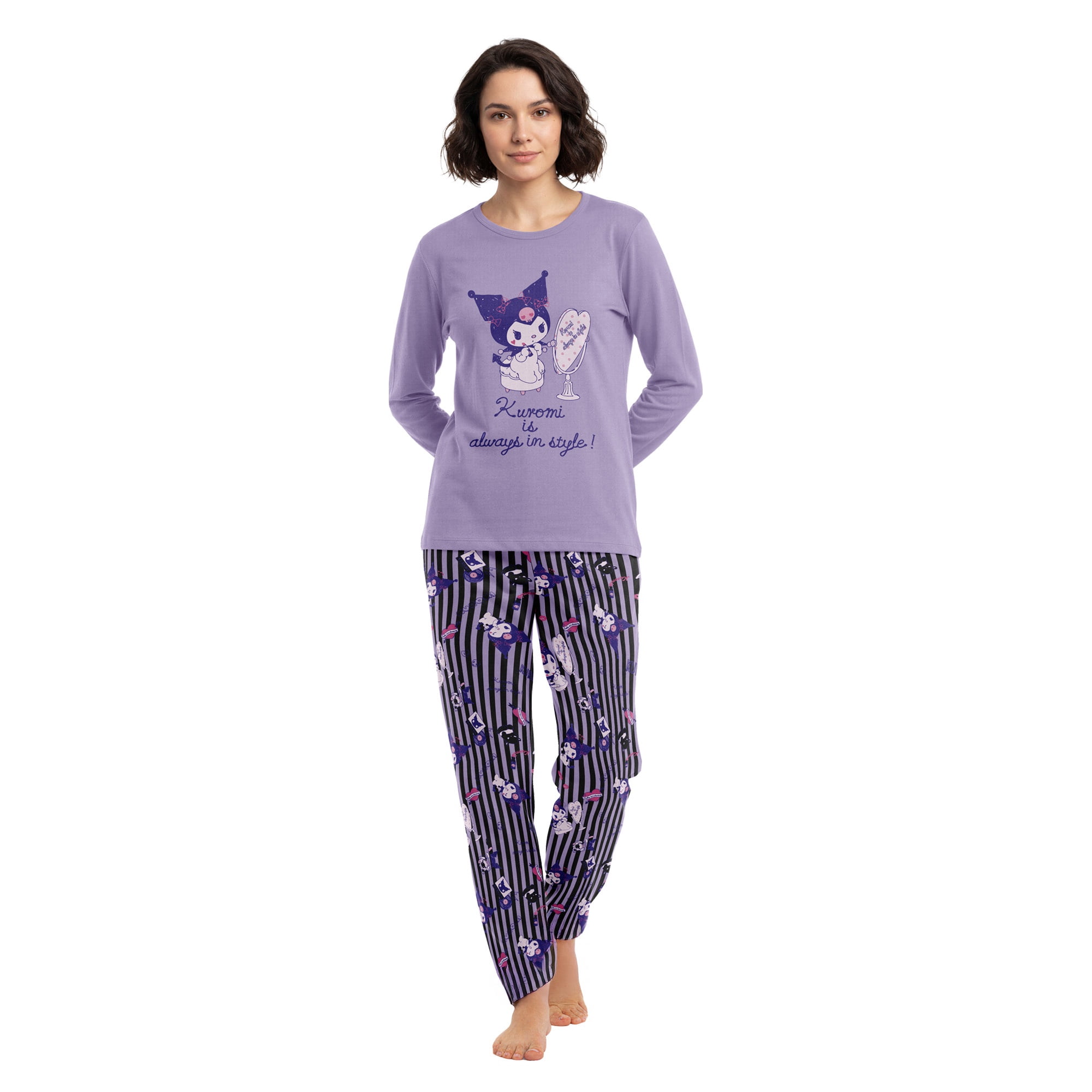 Top - Pijama Largo Mujer Algodón Invierno Kuromi C5