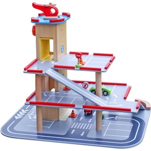 Otuti - Helipuerto Y Parking Juguete De Madera Educativo