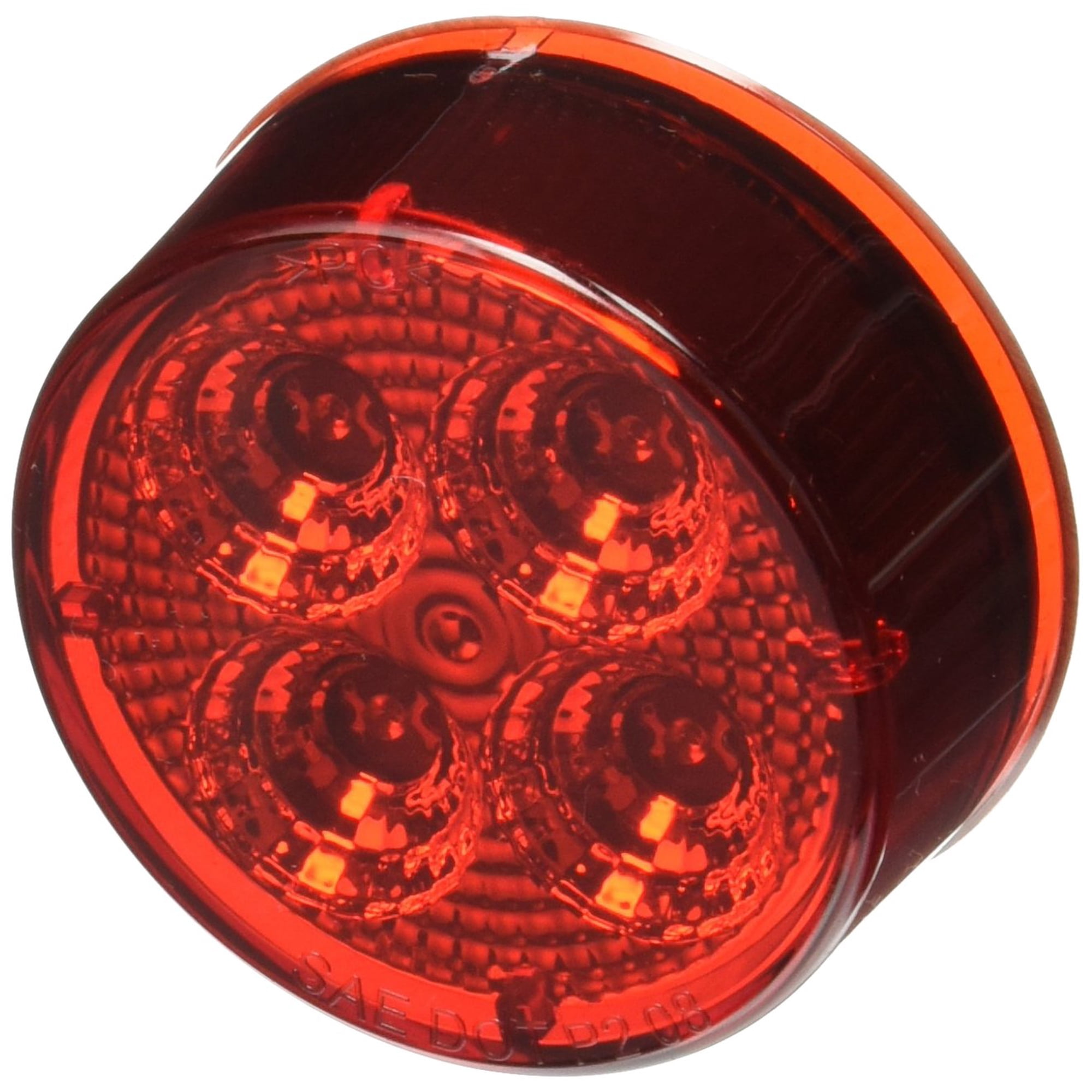 Lente Redonda Con Forma De Diamante Roadpro Rp1010rdl Con Luz Led Roja De 2,5 Pulgadas