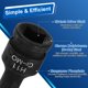 thumbnail image 5 of Uxcell 1/2" Llave de Impacto Hexagonal 11mm Métrico CR-MO Acero 6 Puntos con Pasador de Chaveta para Adaptador de Taladros Eléctricos, 5 of 7