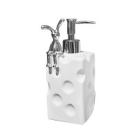 Bothyi - Dispensador De Jabón Manual, Dispensador De Salón, Resistente, Vacío, Para Encimera, Hotel, Hogar, Conejito Grande