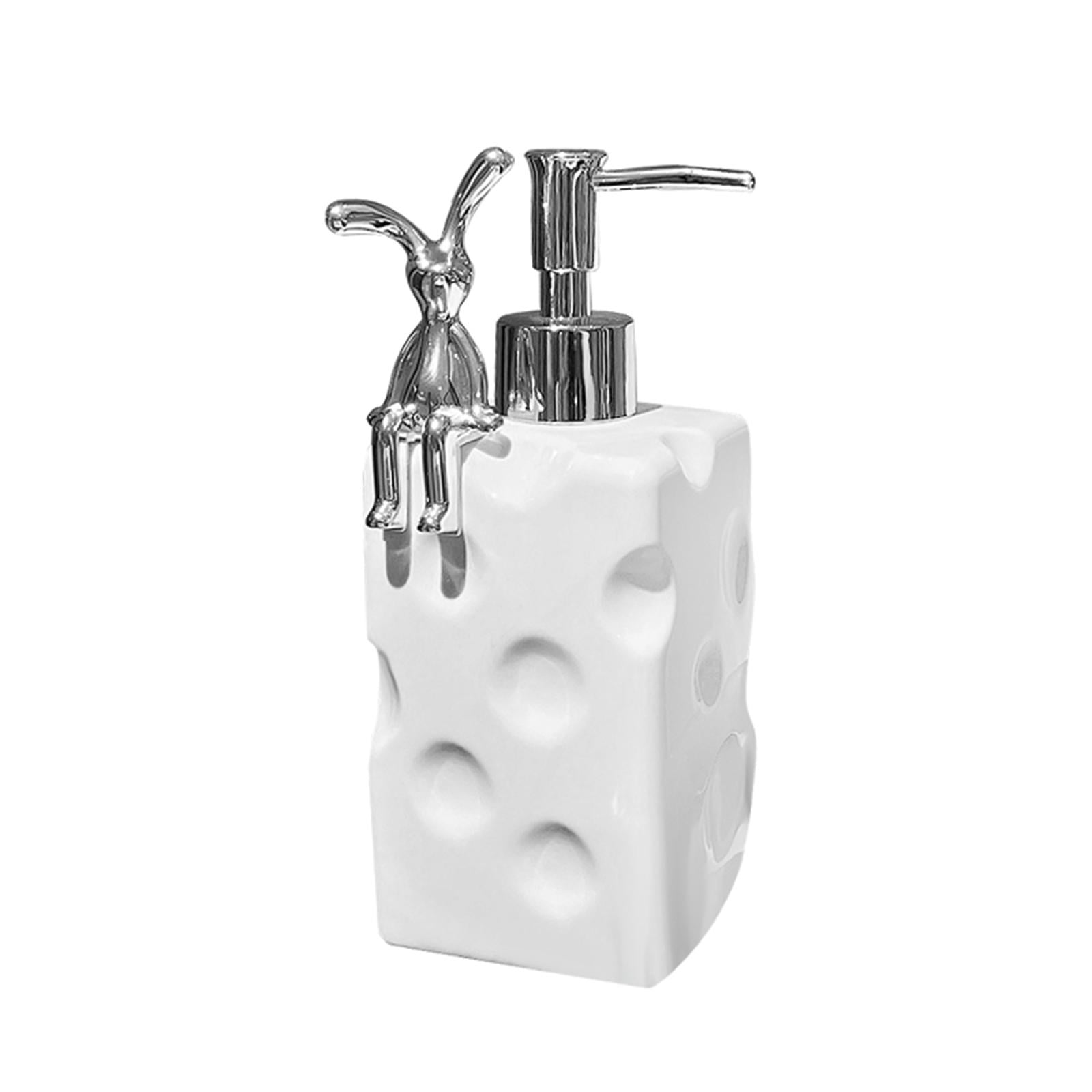 Bothyi - Dispensador De Jabón Manual, Dispensador De Salón, Resistente, Vacío, Para Encimera, Hotel, Hogar, Conejito Grande