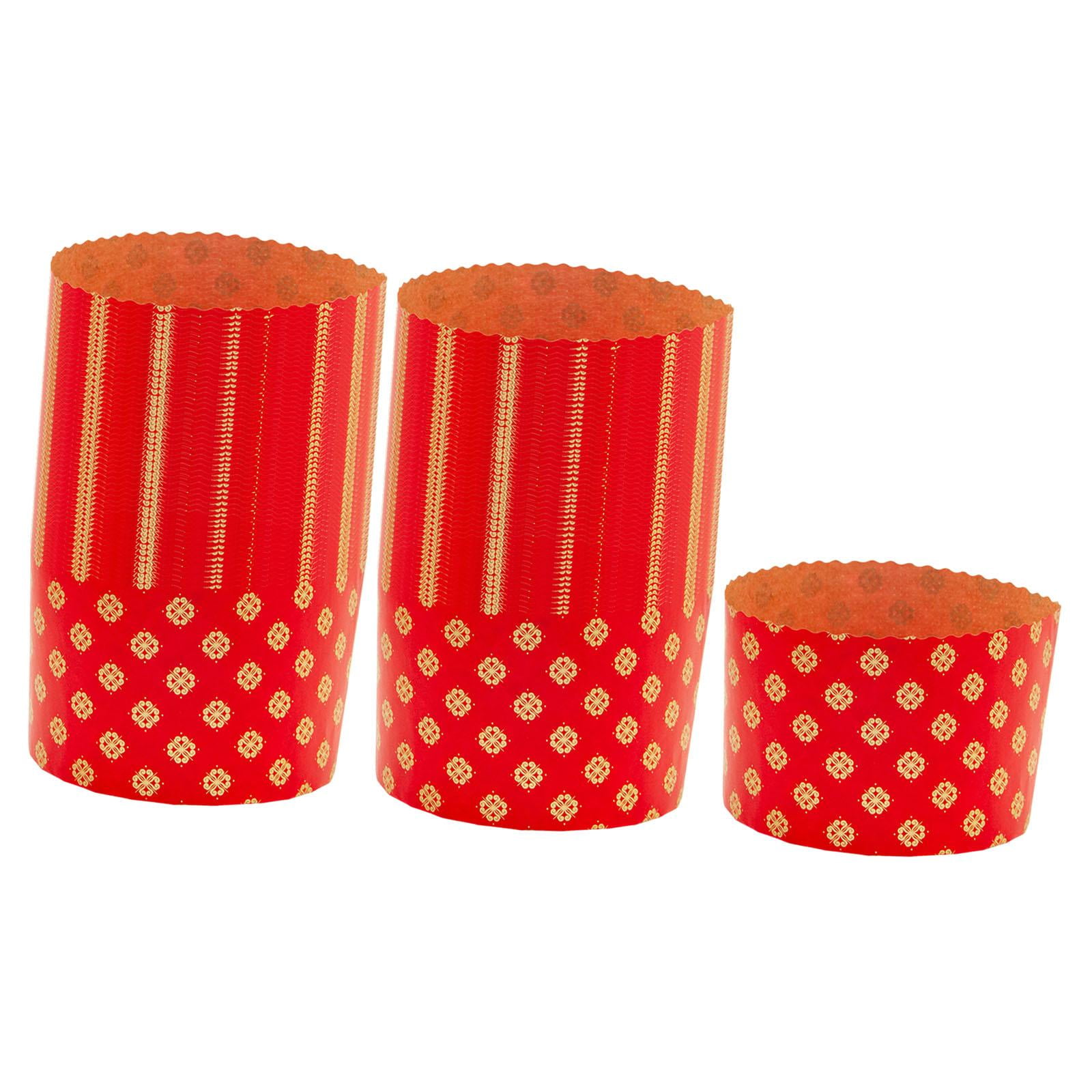 Magideal - 100 Piezas De Bandeja De Papel Para Panettone, Moldes Para Hornear Pan, Moldes Para Muffins A Prueba De Grasa, Envoltorios Para Cupcakes Para Fiestas, 9 Cm X 85 Cm