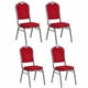thumbnail image 1 of Pack 4 Silla Tapizada Eventos Fiestas Conferencias Comedor - Rojo, 1 of 5