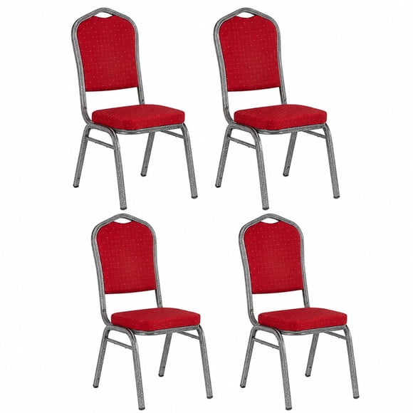 Pack 4 Silla Tapizada Eventos Fiestas Conferencias Comedor - Rojo