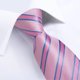 thumbnail image 3 of Corbata formal a rayas seda hombre paño y colleras Rosa y Celeste, 3 of 5