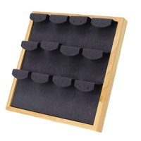 Magideal - Soporte De Exhibición De Aretes, Bandeja De Exhibición De Joyería De Madera, Estante Organizador De Joyería Para Exhibiciones De Artesanía Decorativa Negro