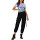 thumbnail image 2 of INSPIRE CHIC Tops de Fiesta Brillantes de Manga Corta Texturizados Metálicos para Mujer M NONE15, 2 of 6