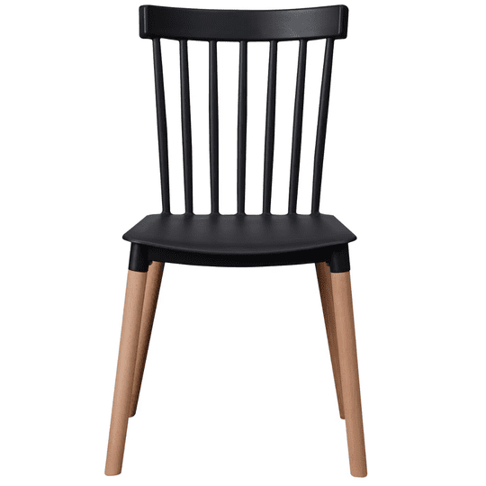 Moboi - Silla Windsor Para Comedor O Terraza Negra