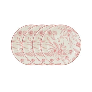 Disparo - Set 4 Tazas Con Platillos Royal 260Ml 15Cm Diseño Rose Cocina