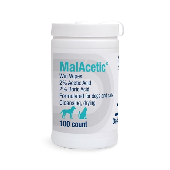 Toallitas húmedas MalAcetic para perros y gatos 100 unidades
