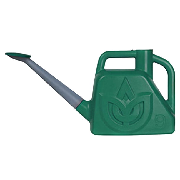 Regadera de gran capacidad con cabezal rociador largo Regadera de plástico para jardín Plantas de interior al aire libre Invernadero Flor Vegetal , Verde 9L