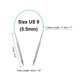 thumbnail image 2 of Uxcell Tamaño US 9 Agujas de Tejer Aguja Circular 16 pulgadas Redonda de Metal Acero Inoxidable para Proyectos Hechos a Mano DIY Tejido, 2 of 6