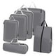 thumbnail image 1 of 6 x organizador de equipaje bolsas de almacenamiento de viaje artículos esenciales de viaje ropa de nailon bolsa de lavandería malla cremallera organi gris, 1 of 5