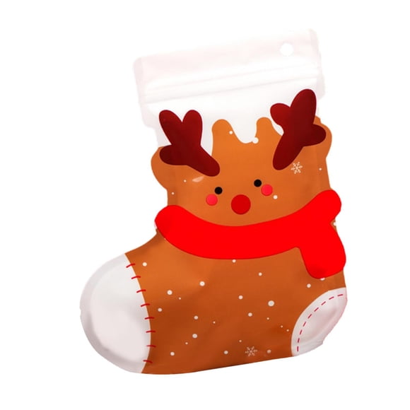 10x Bolsas Para Galletas Navideñas Con Sello Bolsas Para Golosinas Para Regalos De Chocolate Y Repostería Alce
