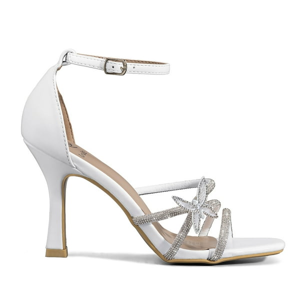 Sandalia Fiesta Taco Stiletto Pedrería Mujer Weide QIU382