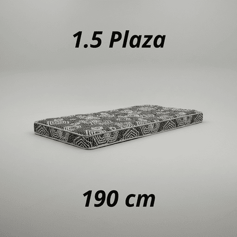 Bloccare - Colchón 1.5 Plaza Modelo Ideal Largo 190 Cm